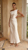 Auria Off Shoulder Maxi Dress Champagne