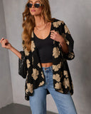 Saldana Printed Oversized Cardigan