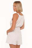 Felicity Romper Beige Gingham