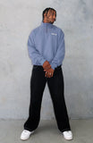 Core Classic Zip Front Sweater Ocean