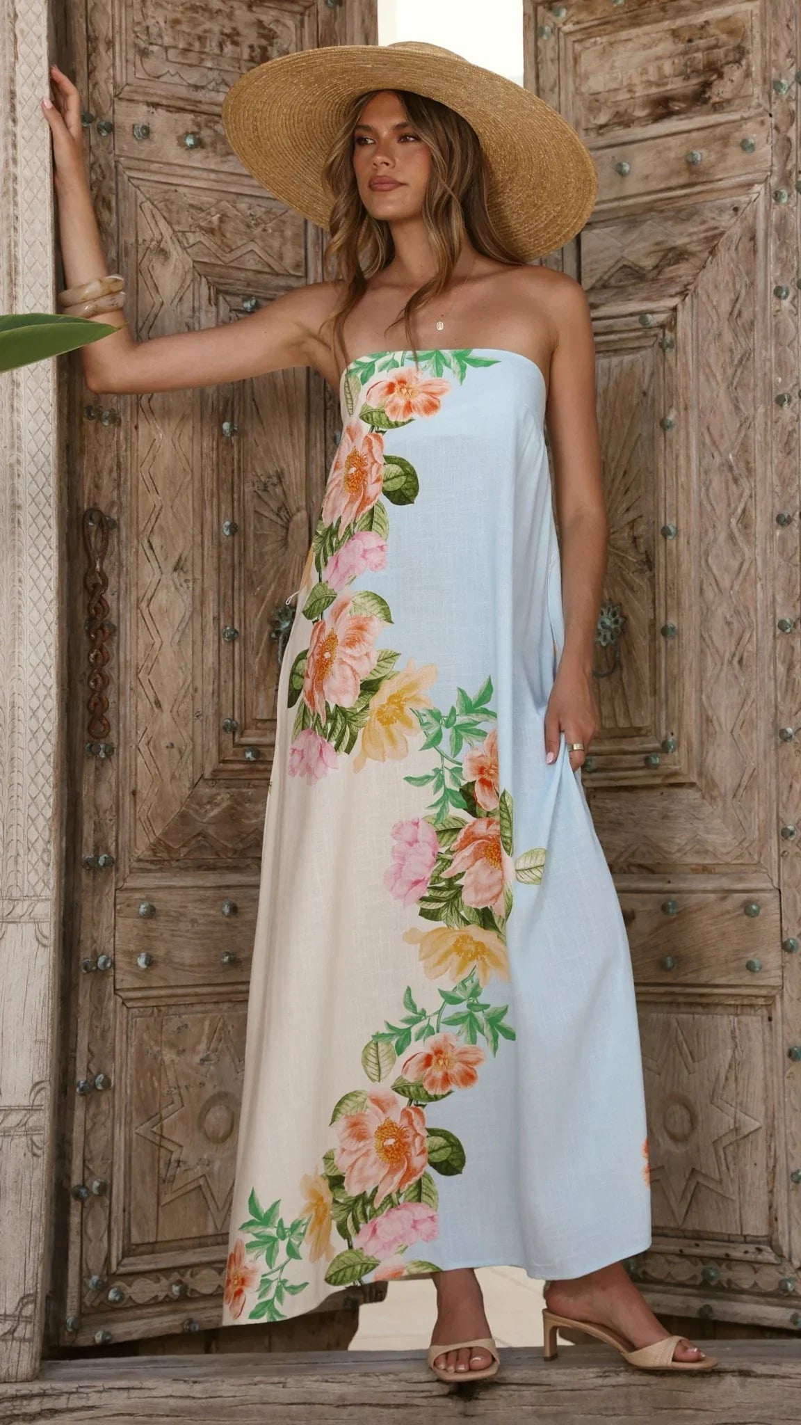 Ellea Maxi Dress Botanical Bliss Blue