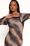Pandora Long Sleeve Maxi Dress Ombre Stripe