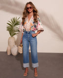 Sun Aura Abstract Floral Bodysuit