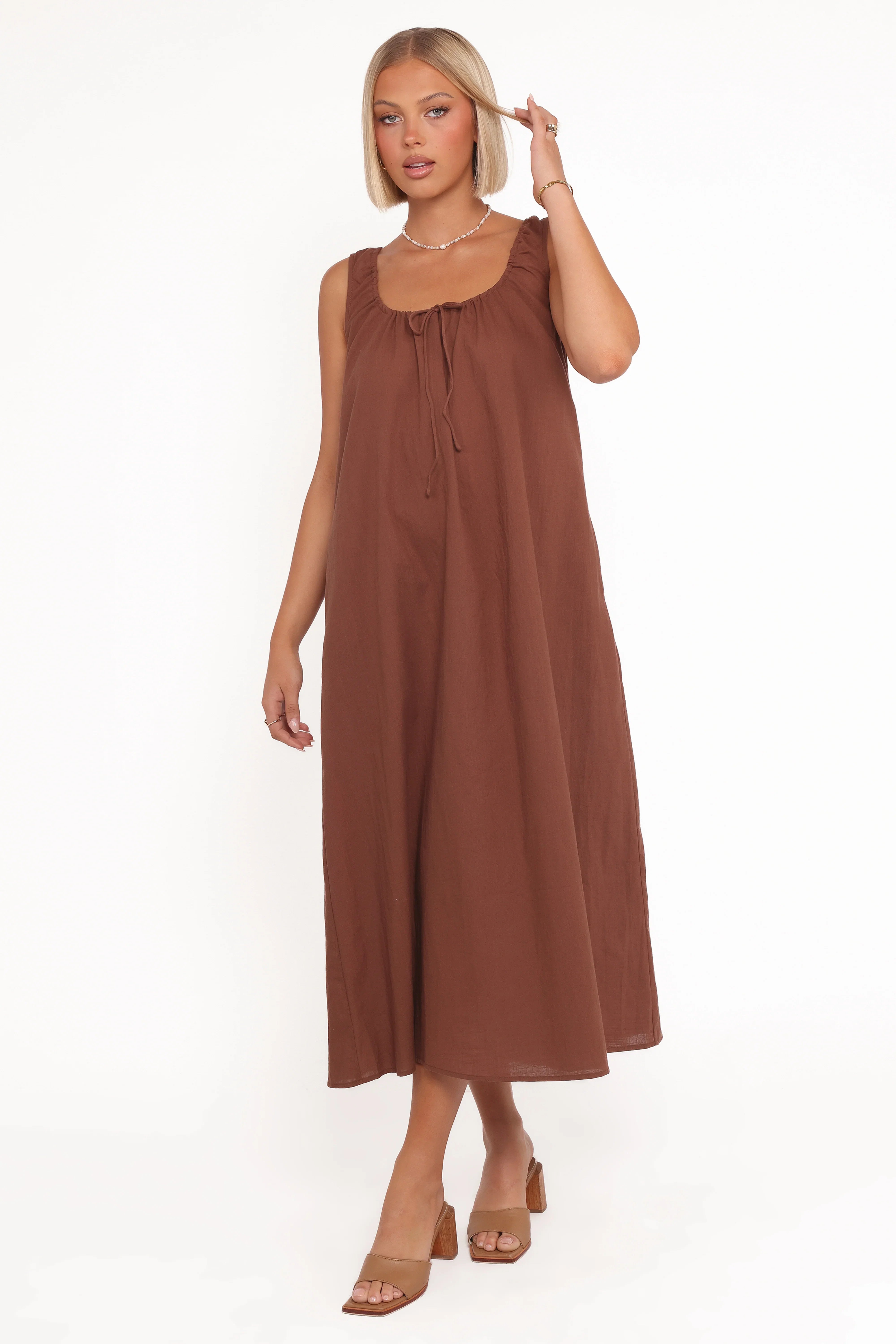 Bowman Maxi Dress Chocolate Brown