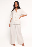 Odelia Denim Pant Off White