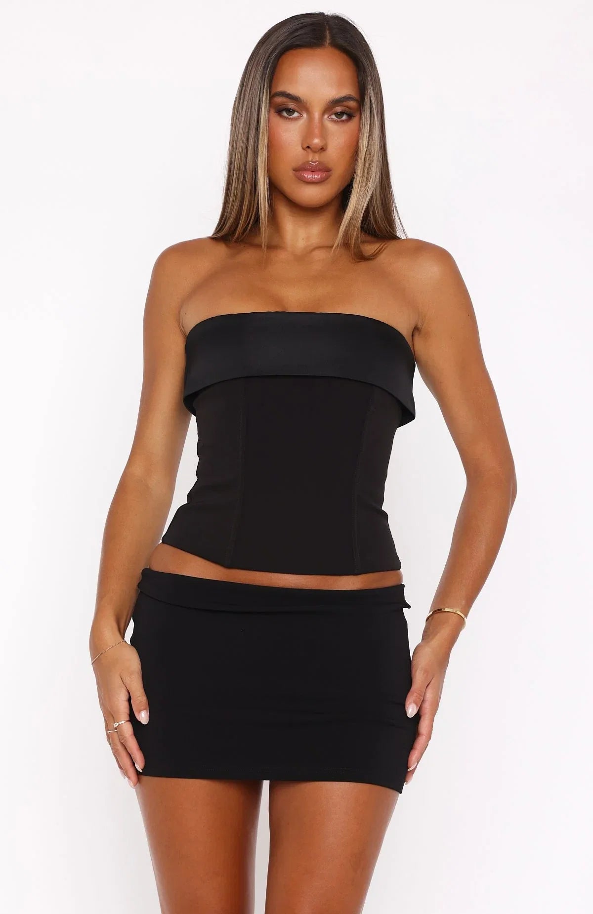 Im Lovesick Strapless Bustier Black