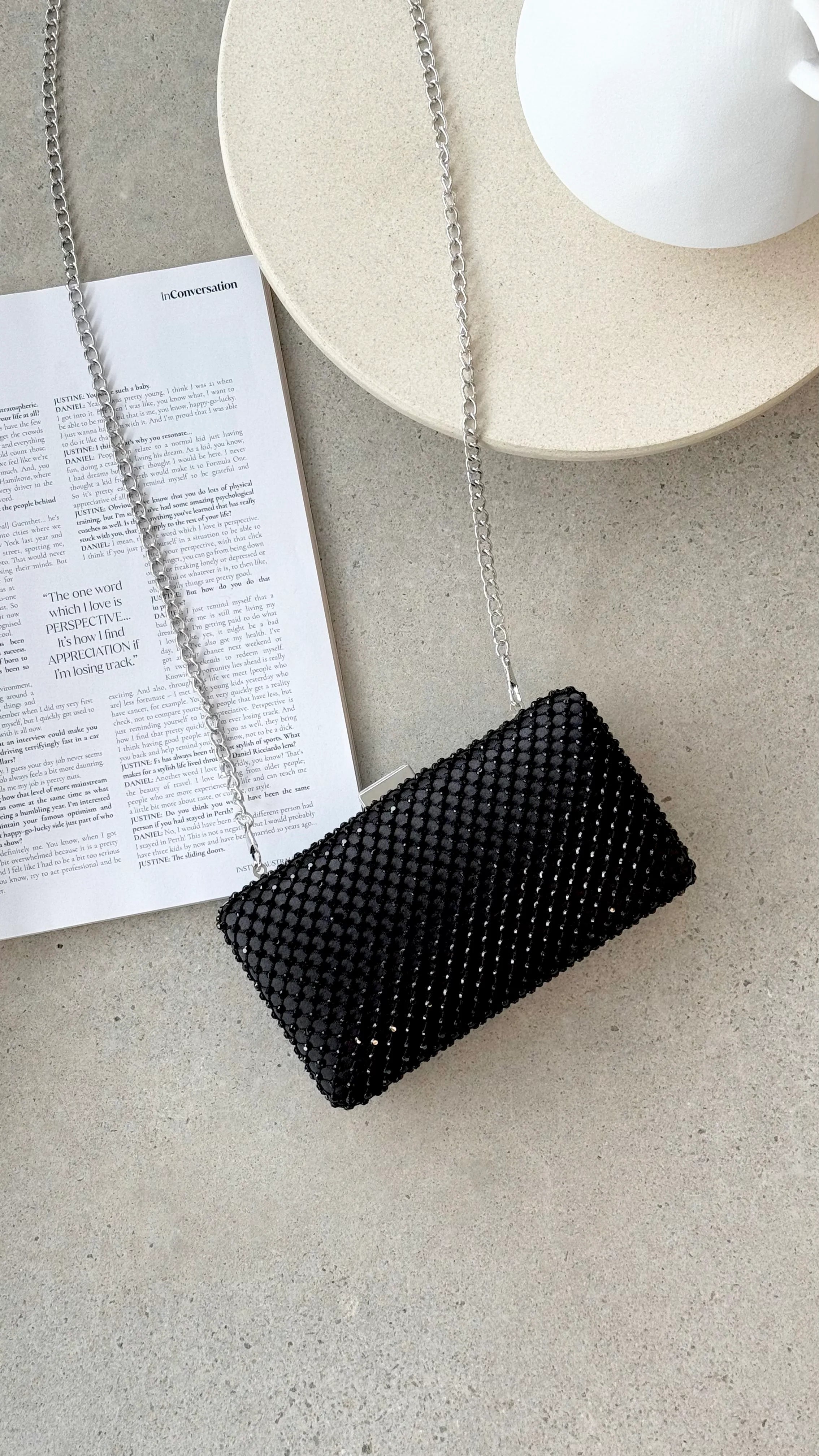 Sloan Clutch Bag Black