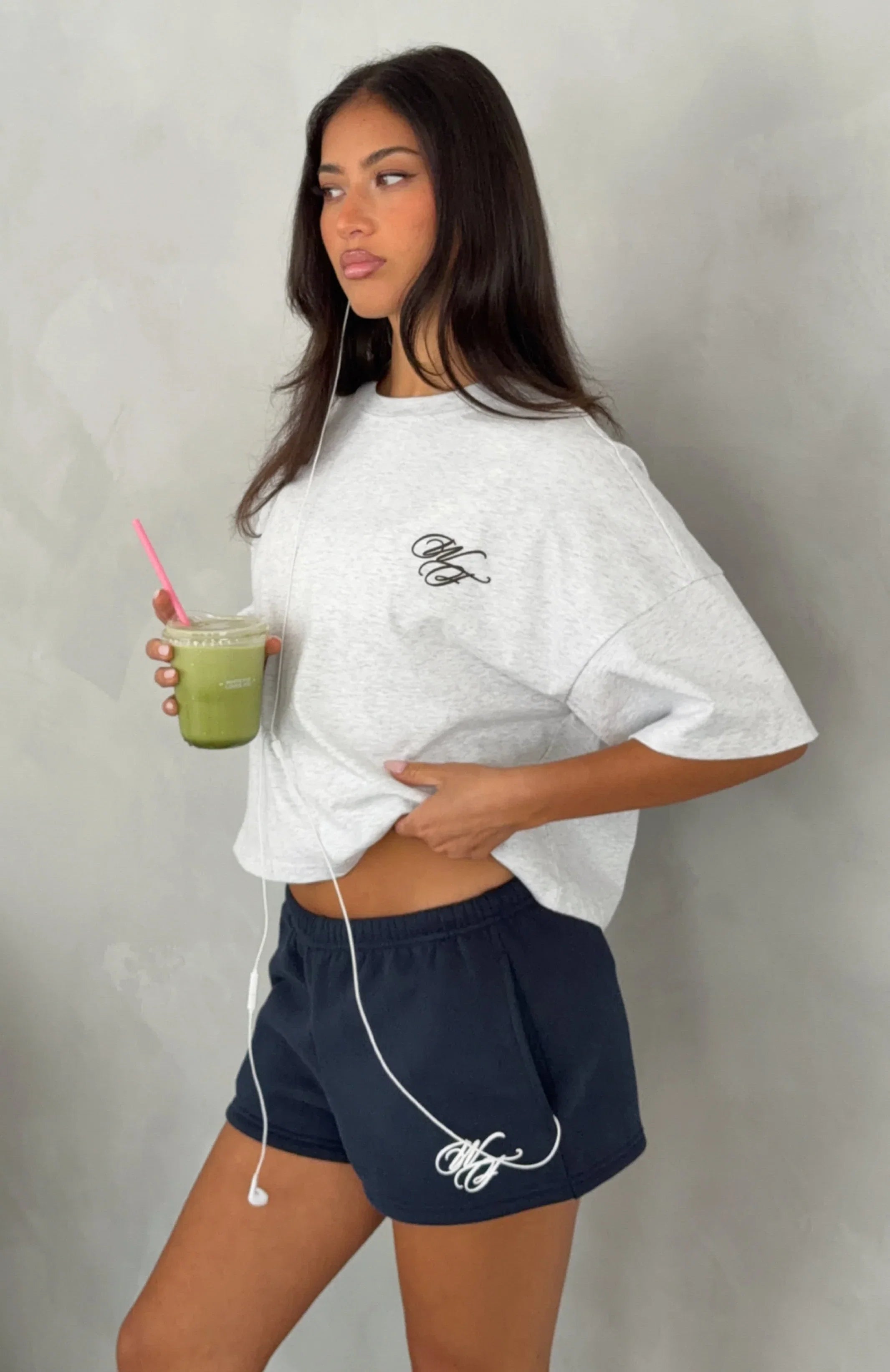 Studio 17 Raven Boxy Oversized Tee Grey Marle