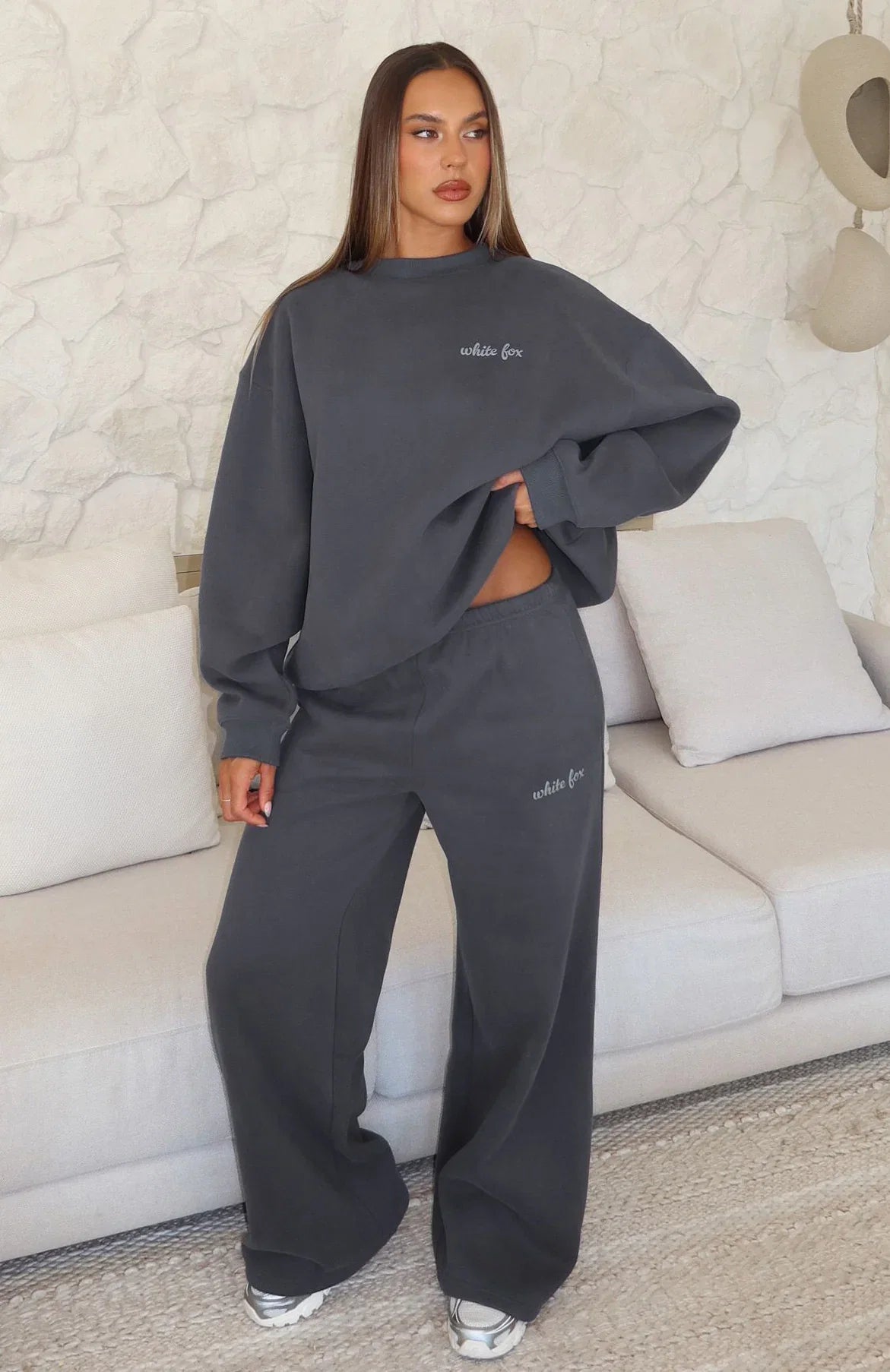 Why Wont You Wide Leg Sweatpants Volcanic