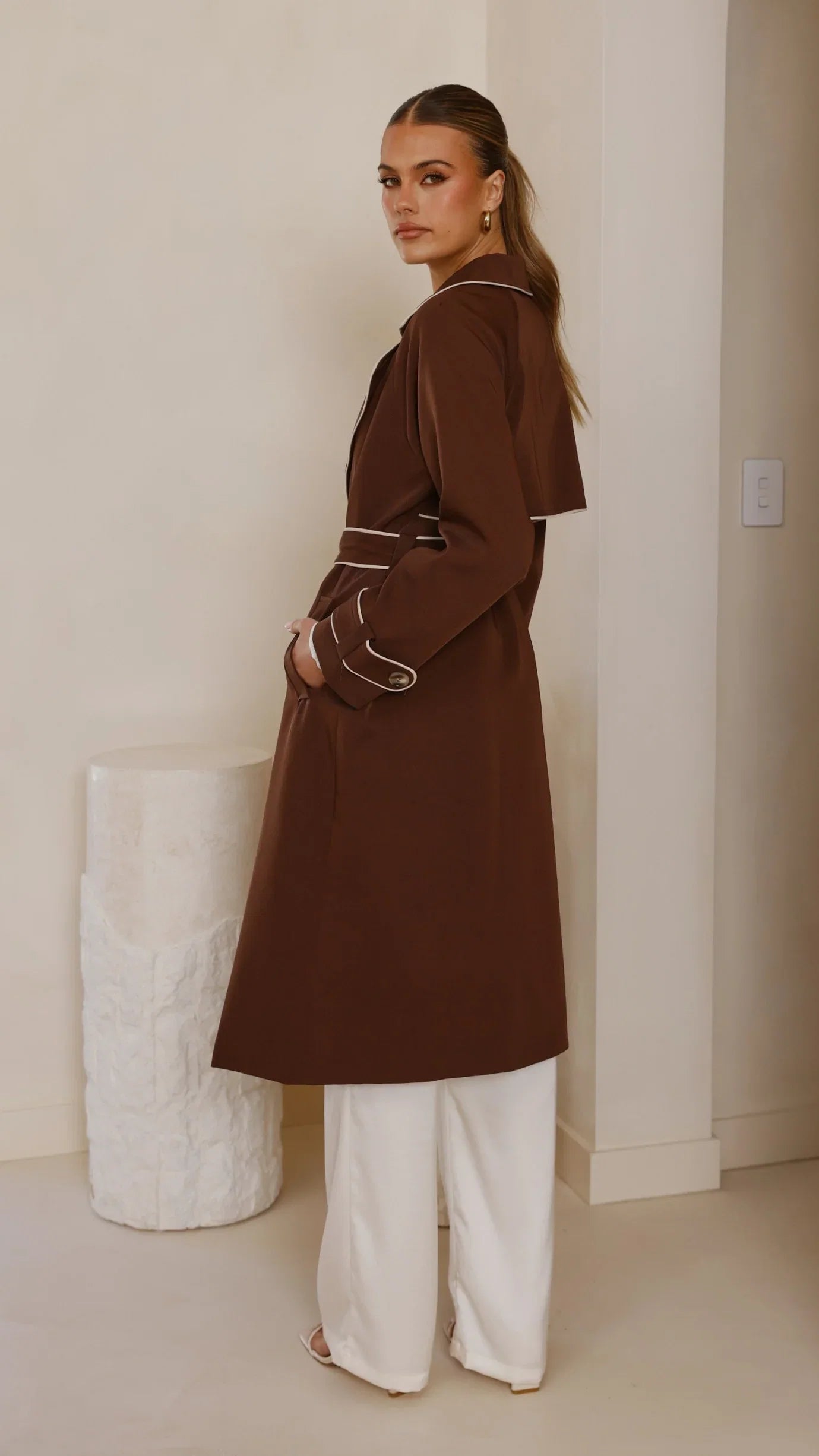Blanca Trench Coat Espresso