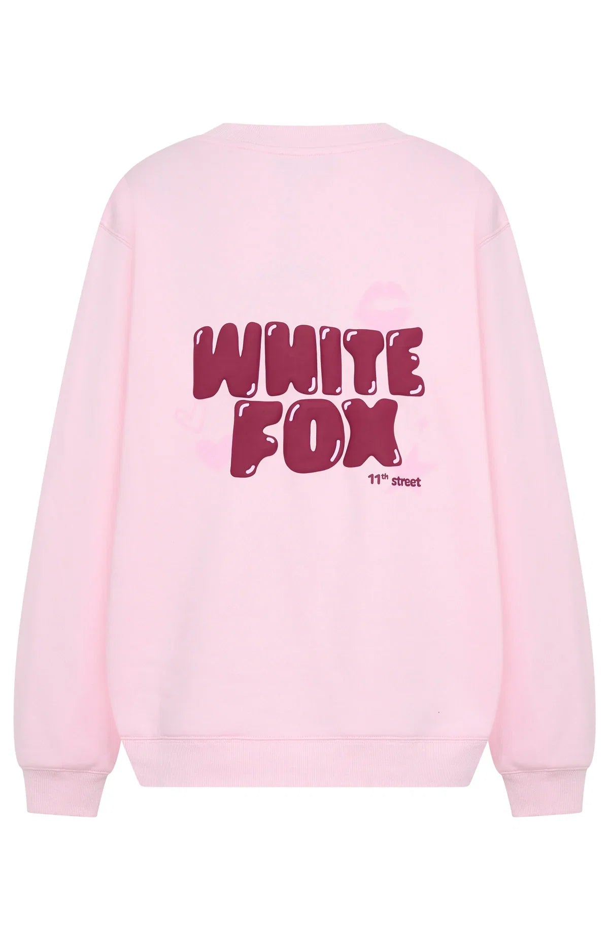 11th Street Sweet Kisses Oversized Sweater Pink Sugar
