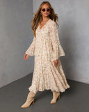 Amber Drift Printed Maxi Dress