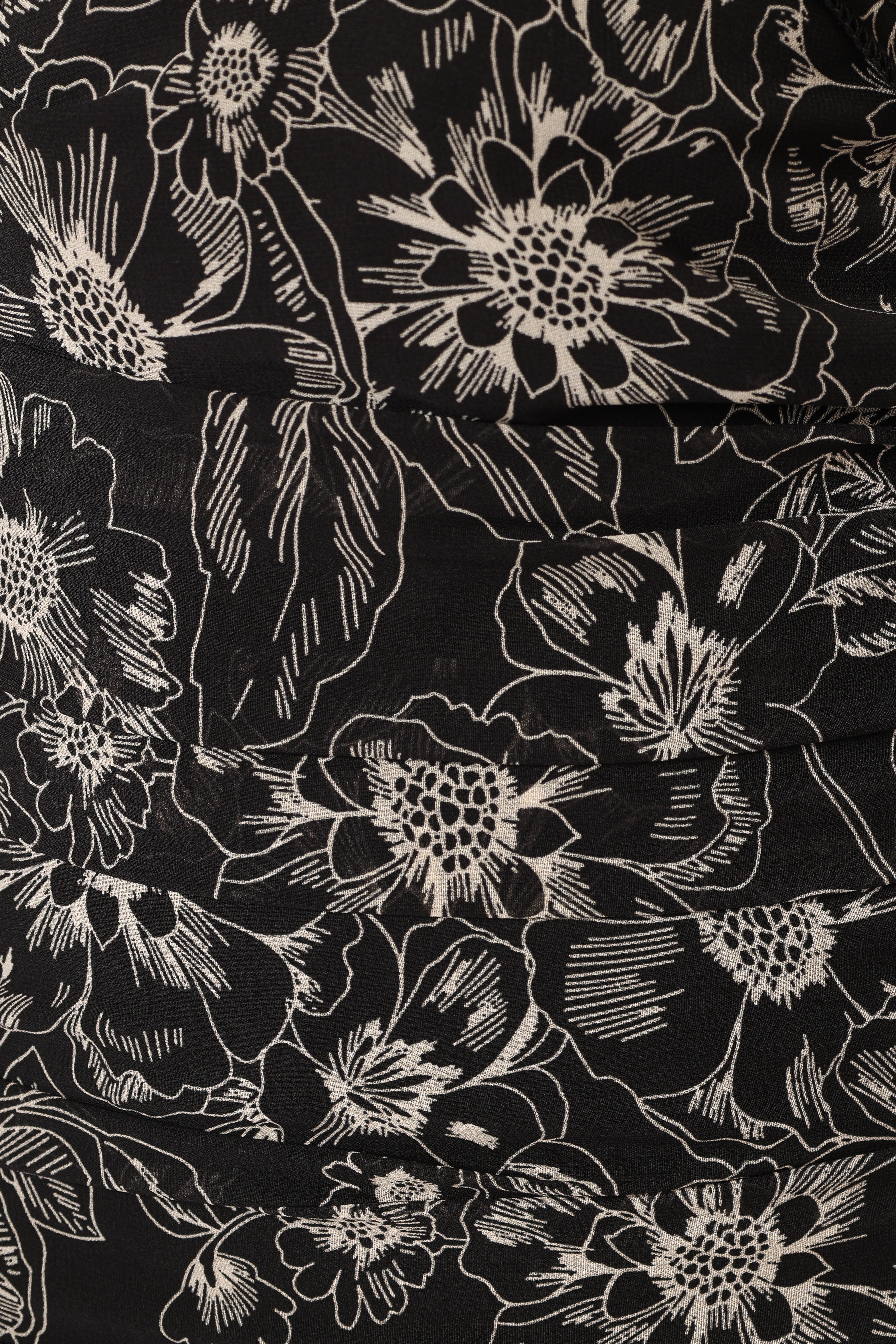 Zuri Rosette Mini Dress Black Floral