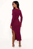 Mattie Long Sleeve Maxi Dress Plum