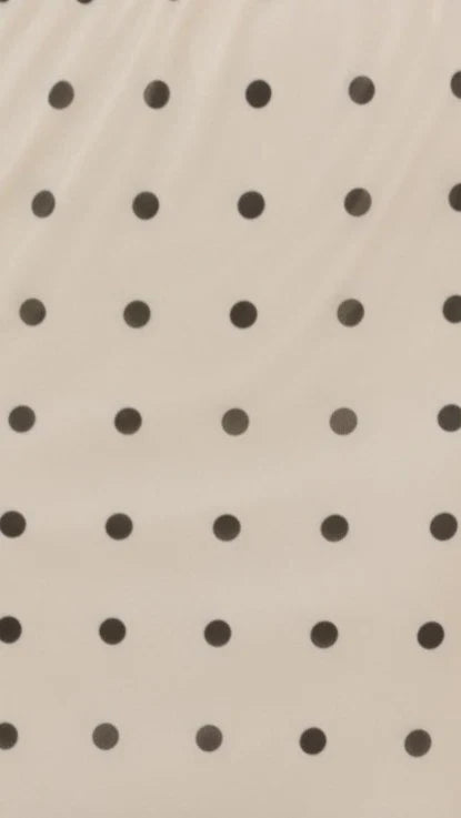 Onella Semi Sheer Maxi Skirt Cream Black Polka Dot