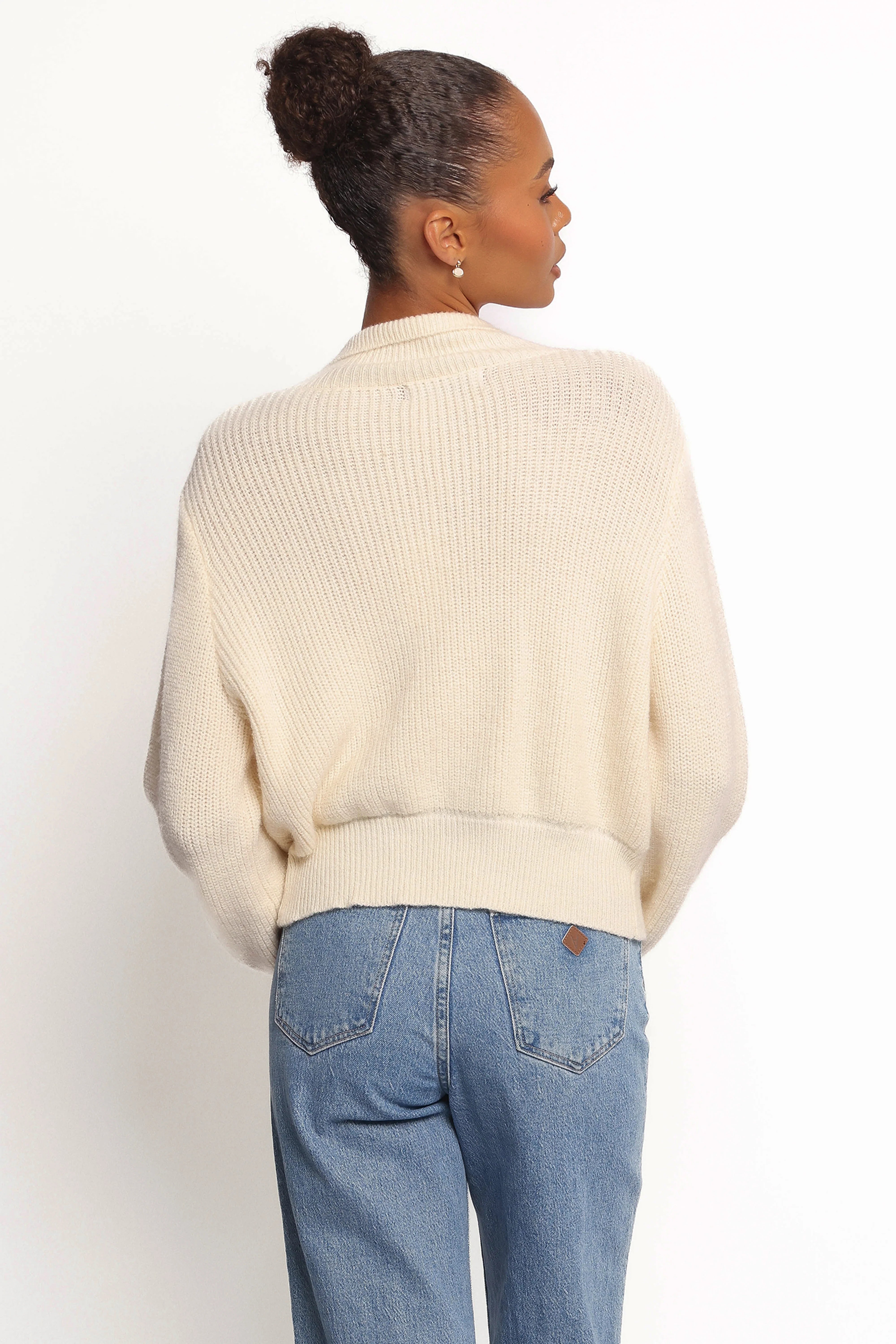 Kourtney Zip Cardigan Cream