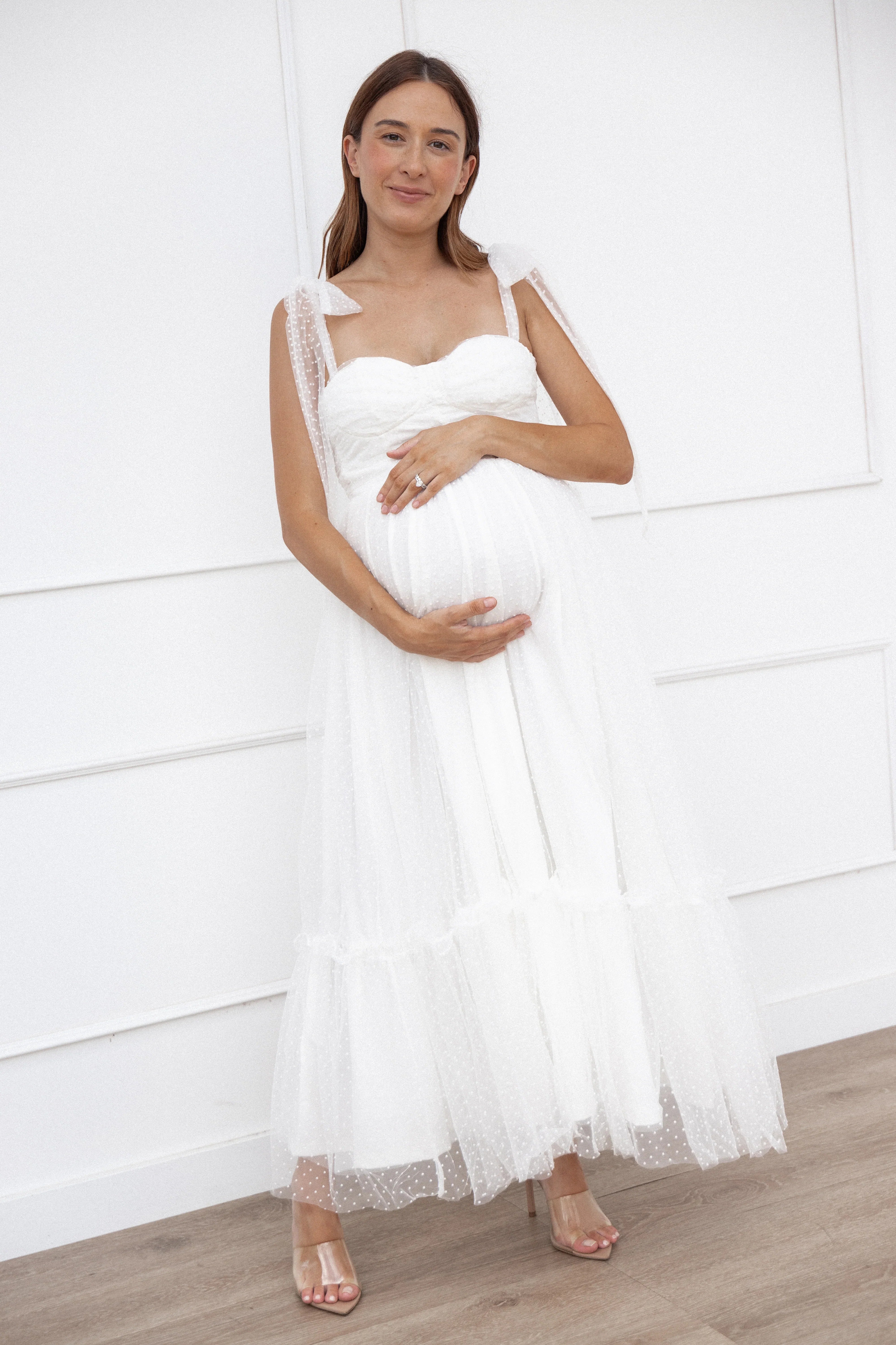 Floret Midi Dress Off White