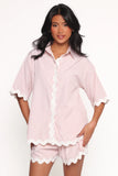 Wilson Short Set Peach Stripe White