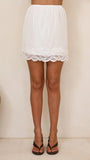 Davonne Lace Mini Skirt White