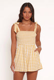 Simo Romper Yellow Gingham