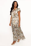 Lizzie Midi Dress Cream Floral