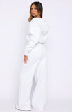 Wishing For It Wide Leg Sweatpants Grey Marle