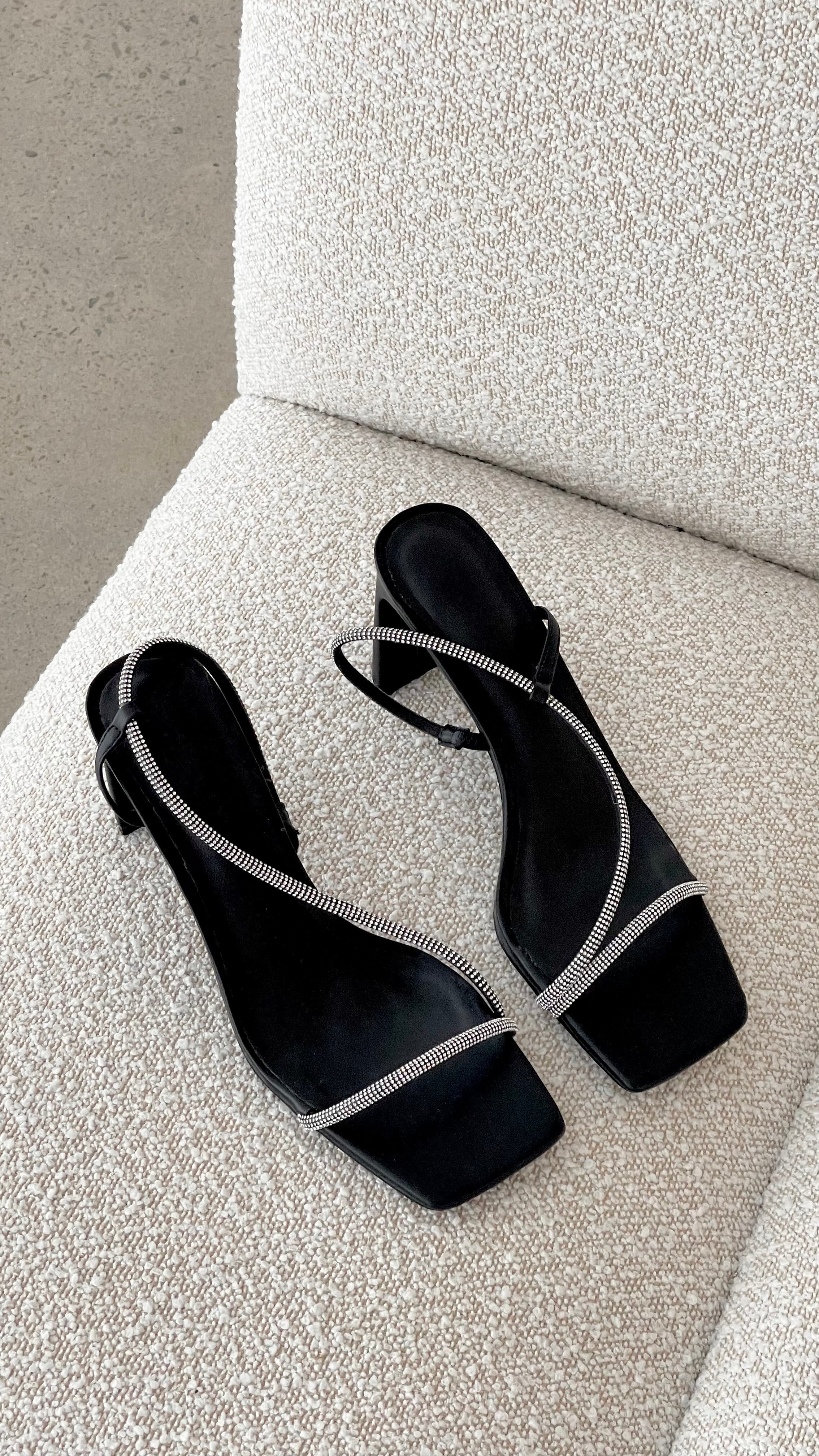 Kaye Heels Black Diamante