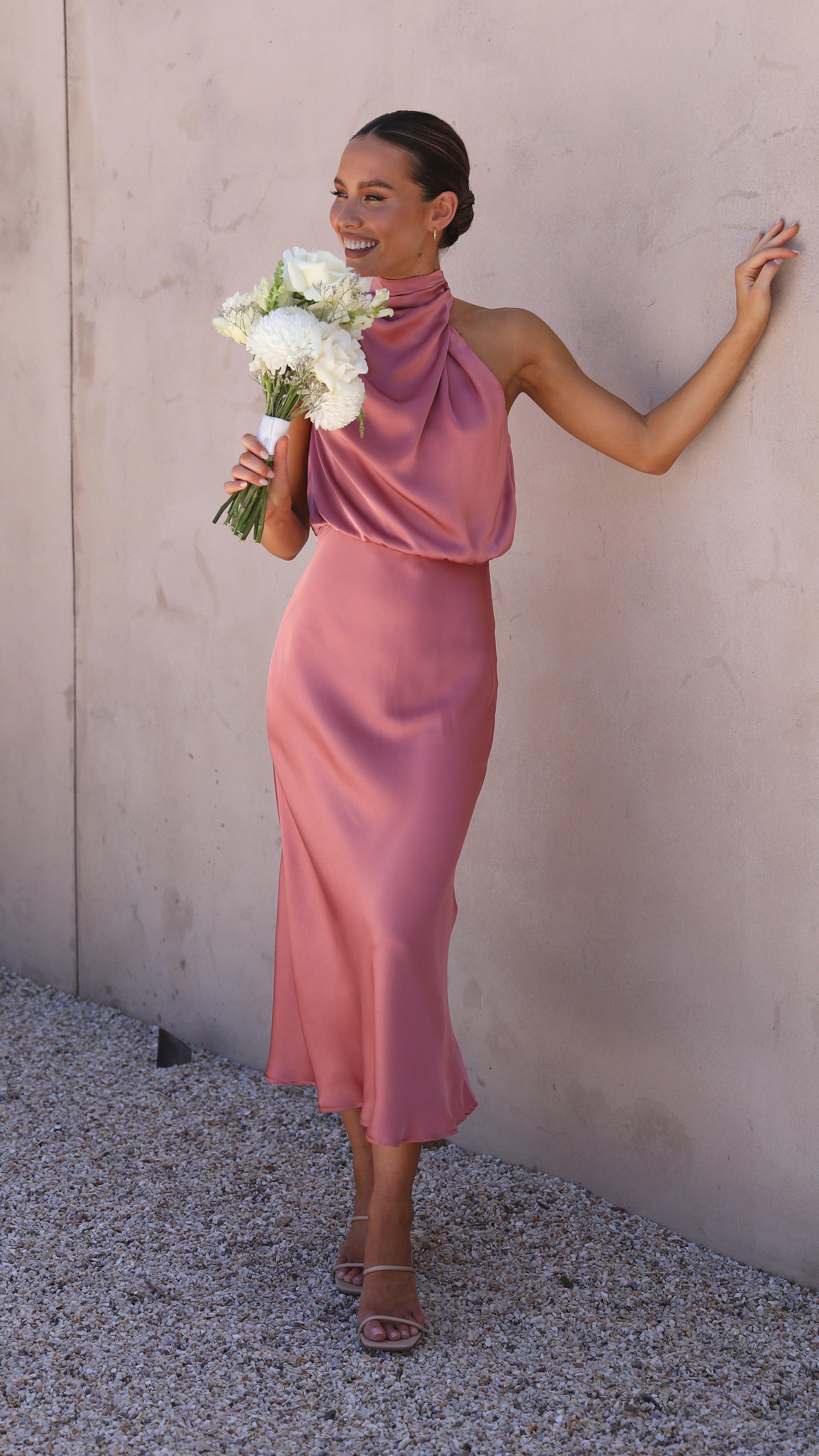 Esther Maxi Dress Baked Rose