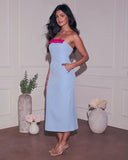 Reana Contrast Bow Midi Dress