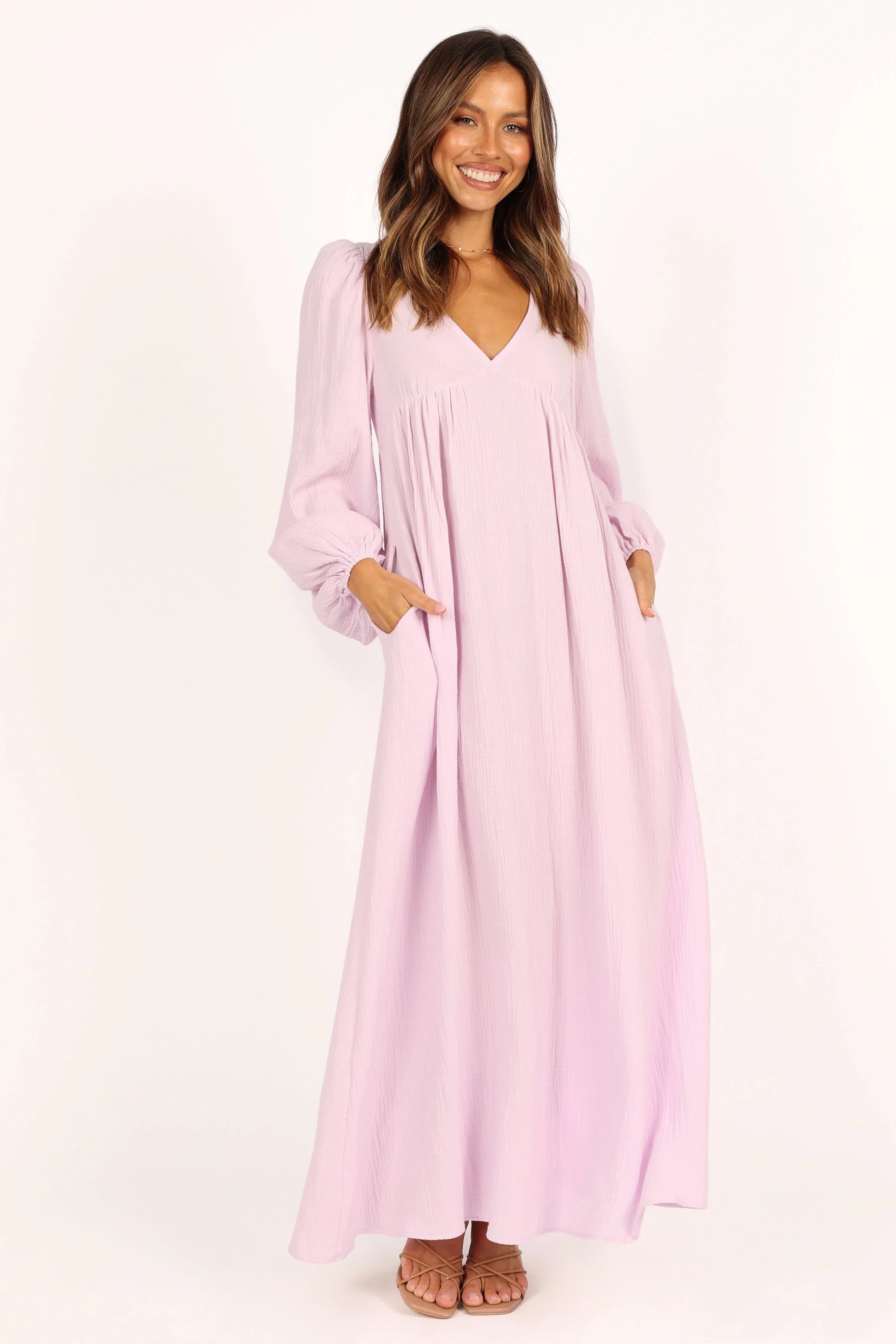 Willow Long Sleeve Maxi Dress Lilac