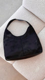 Tammy Shoulder Bag Black Suede