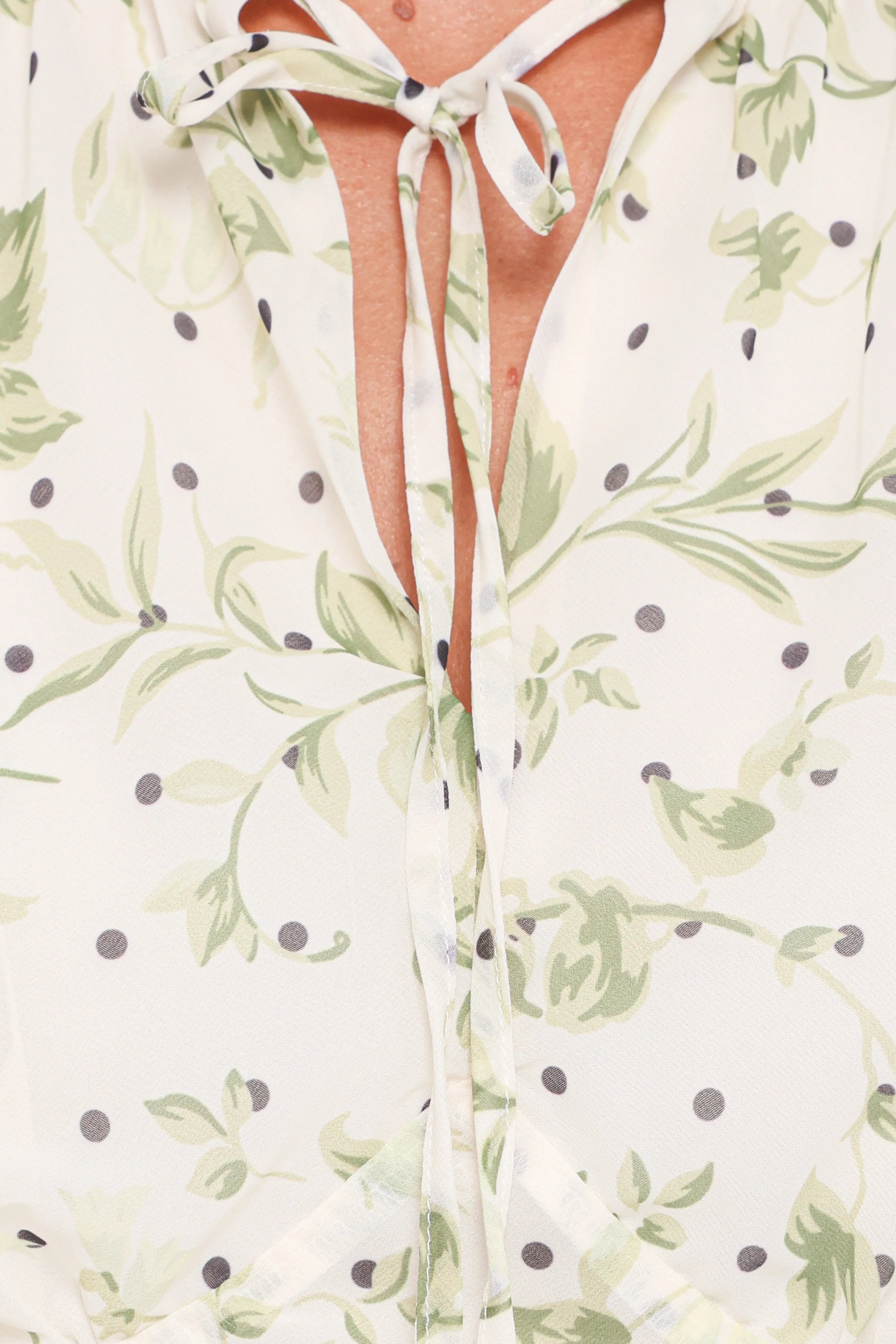 Aimee Mini Dress Green Leaf