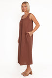 Bowman Maxi Dress Chocolate Brown