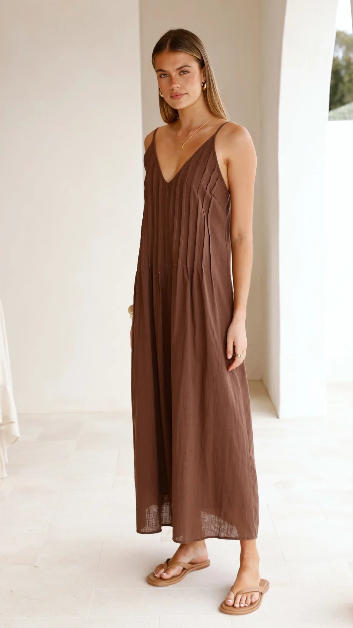 Aspen Maxi Dress Chocolate