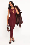 Josiah Midi Dress Burgundy