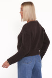 Henderson Thick Knit Cardigan Brown