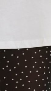 Elena Top and Maxi Skirt Set White Black Polka