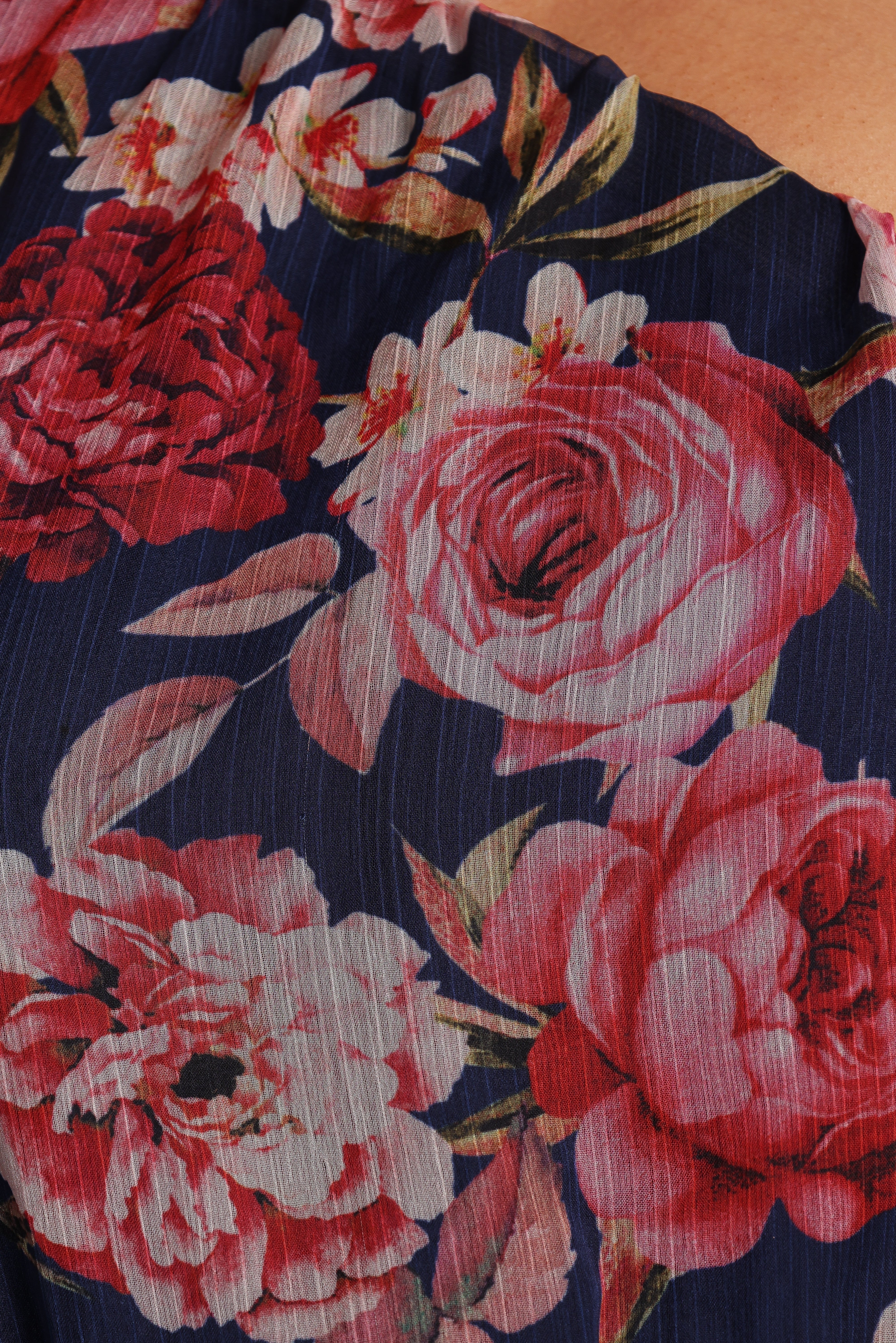 Layley One Shoulder Maxi Dress Navy Floral