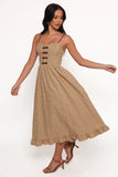 Robbins Midi Dress Beige Brown