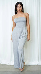 Novah Tube Jumpsuit Gray