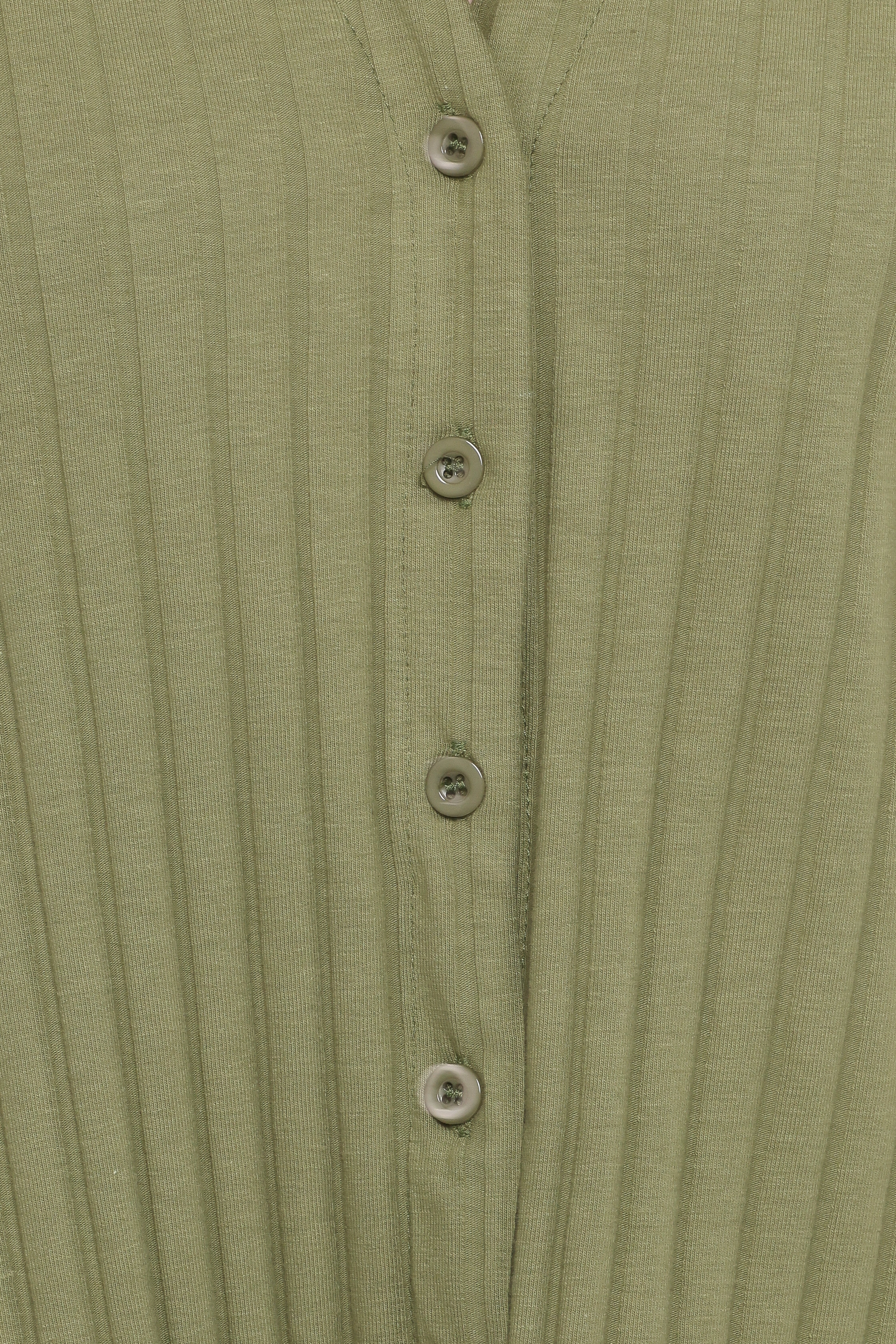 Phillipa Wide Ribbed Shirt Set Olive