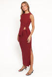 Beatrice Maxi Skirt Set Berry