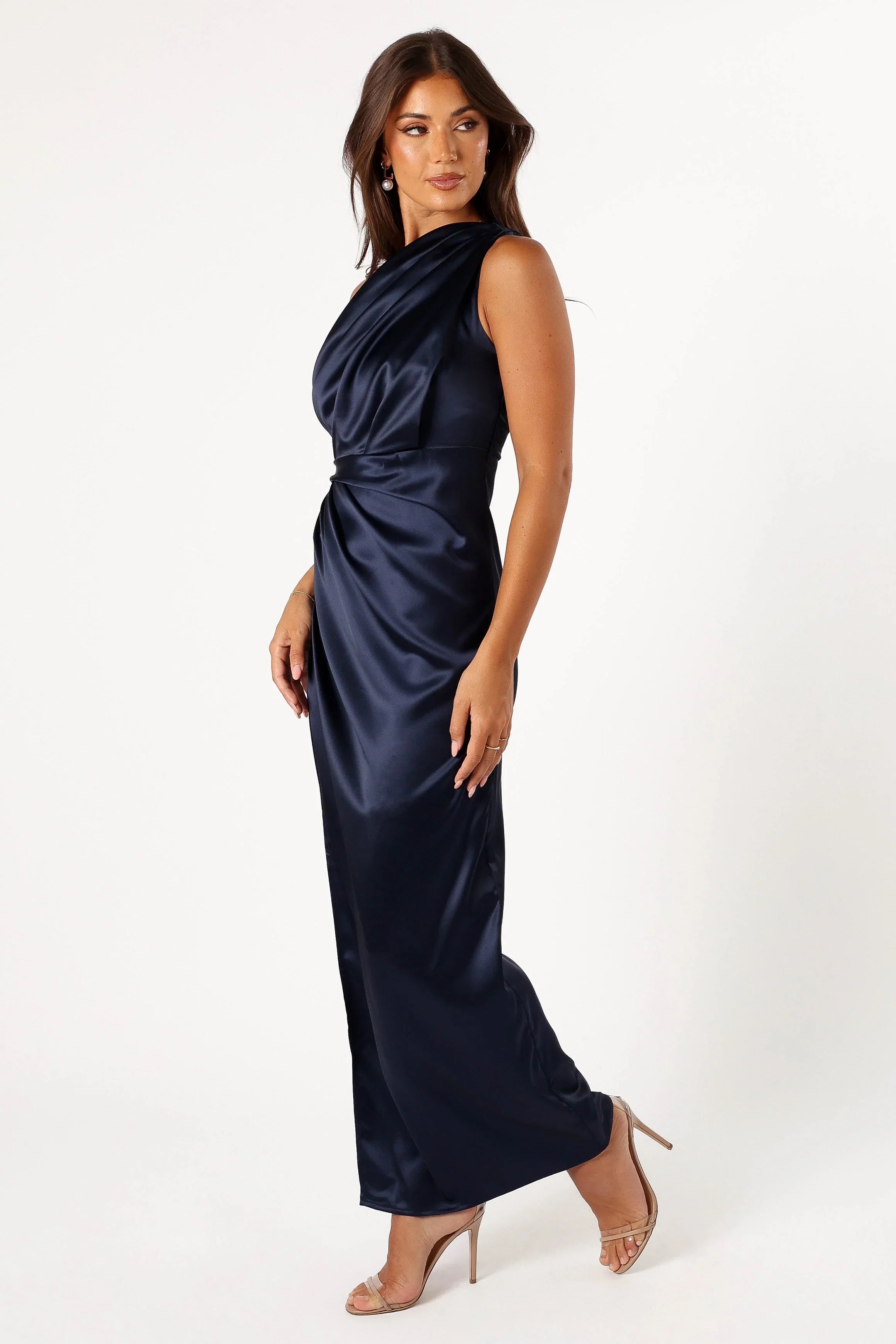 Nadia One Shoulder Maxi Dress Navy