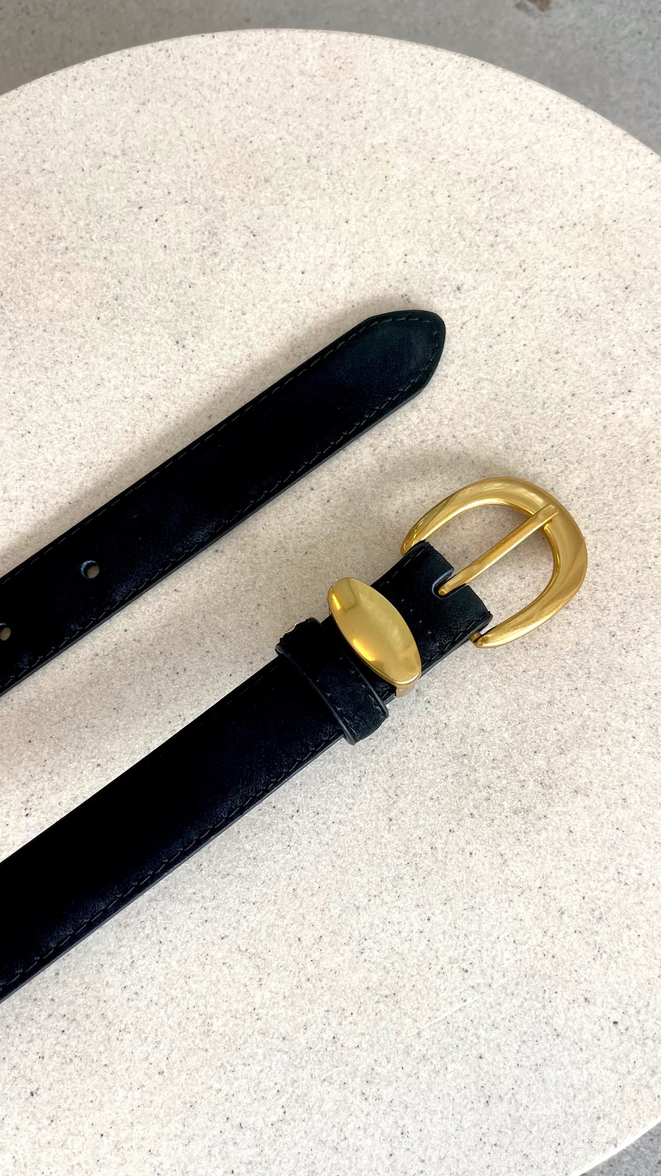 Maya Leather Belt Black