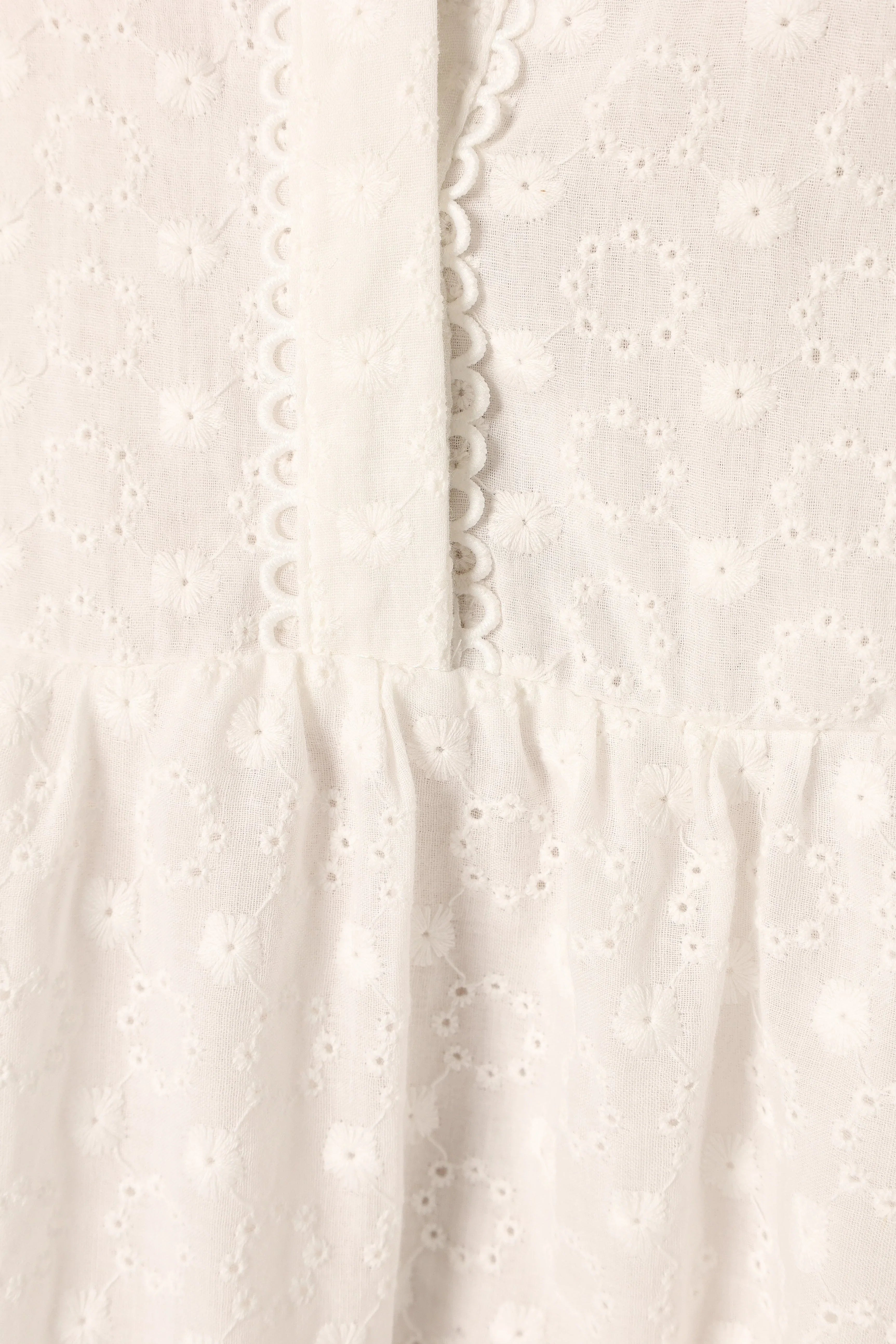 Delia Long Sleeve Mini Dress White
