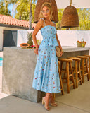 Sun Pop Gingham Novelty Print Midi Skirt