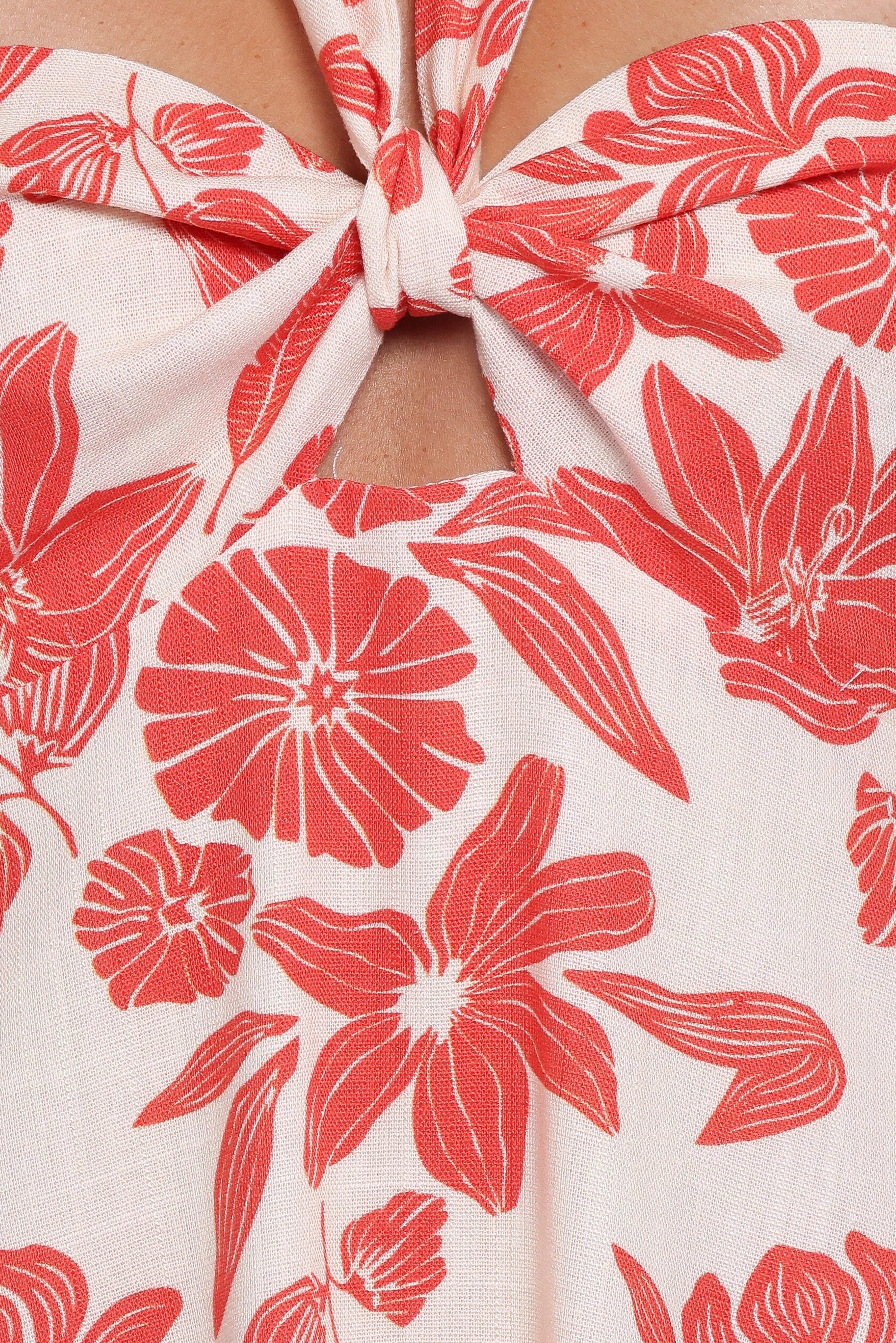 Cottrell Maxi Dress Red Floral