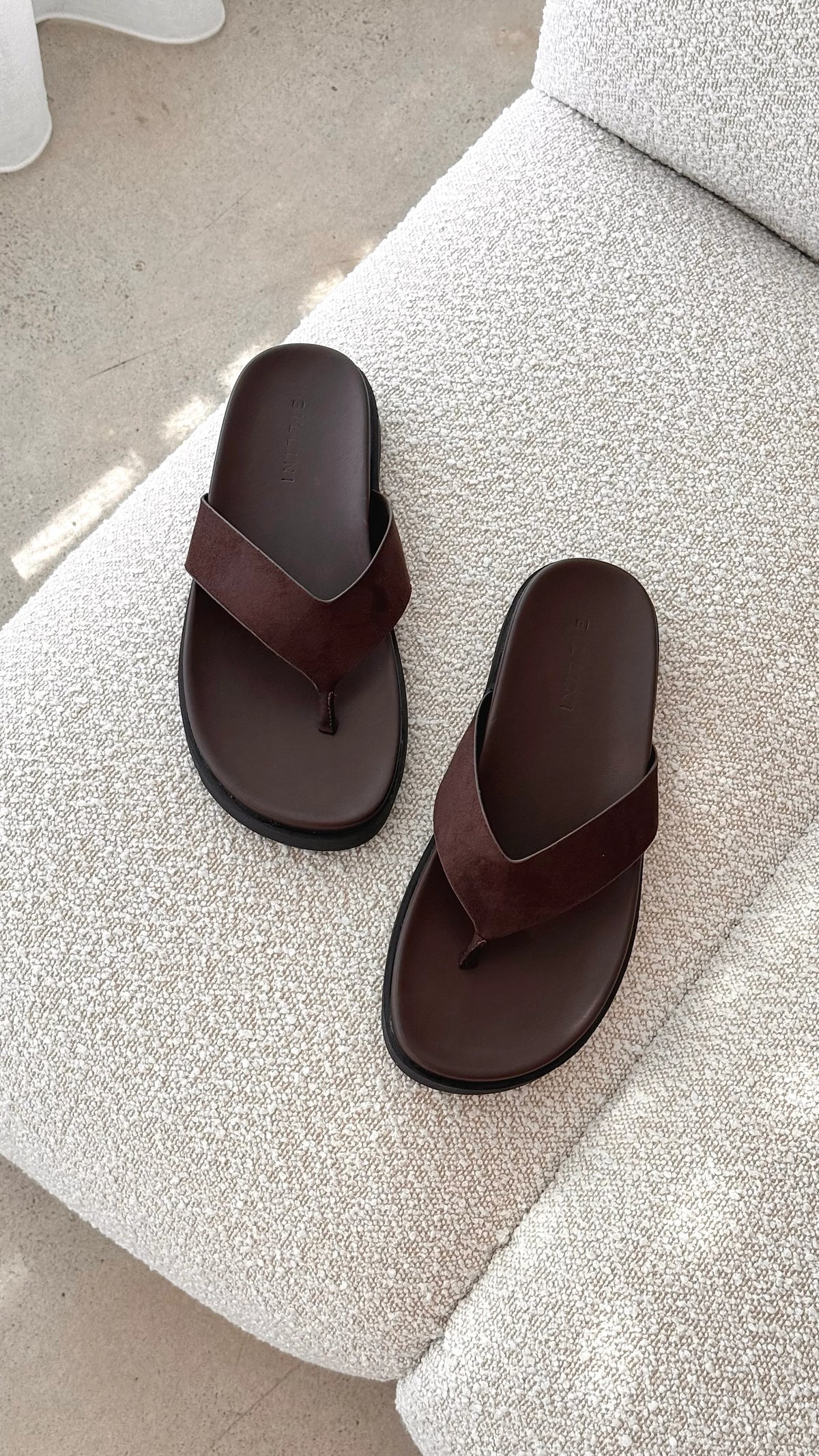 Aila Thong Dark Cacao Suede