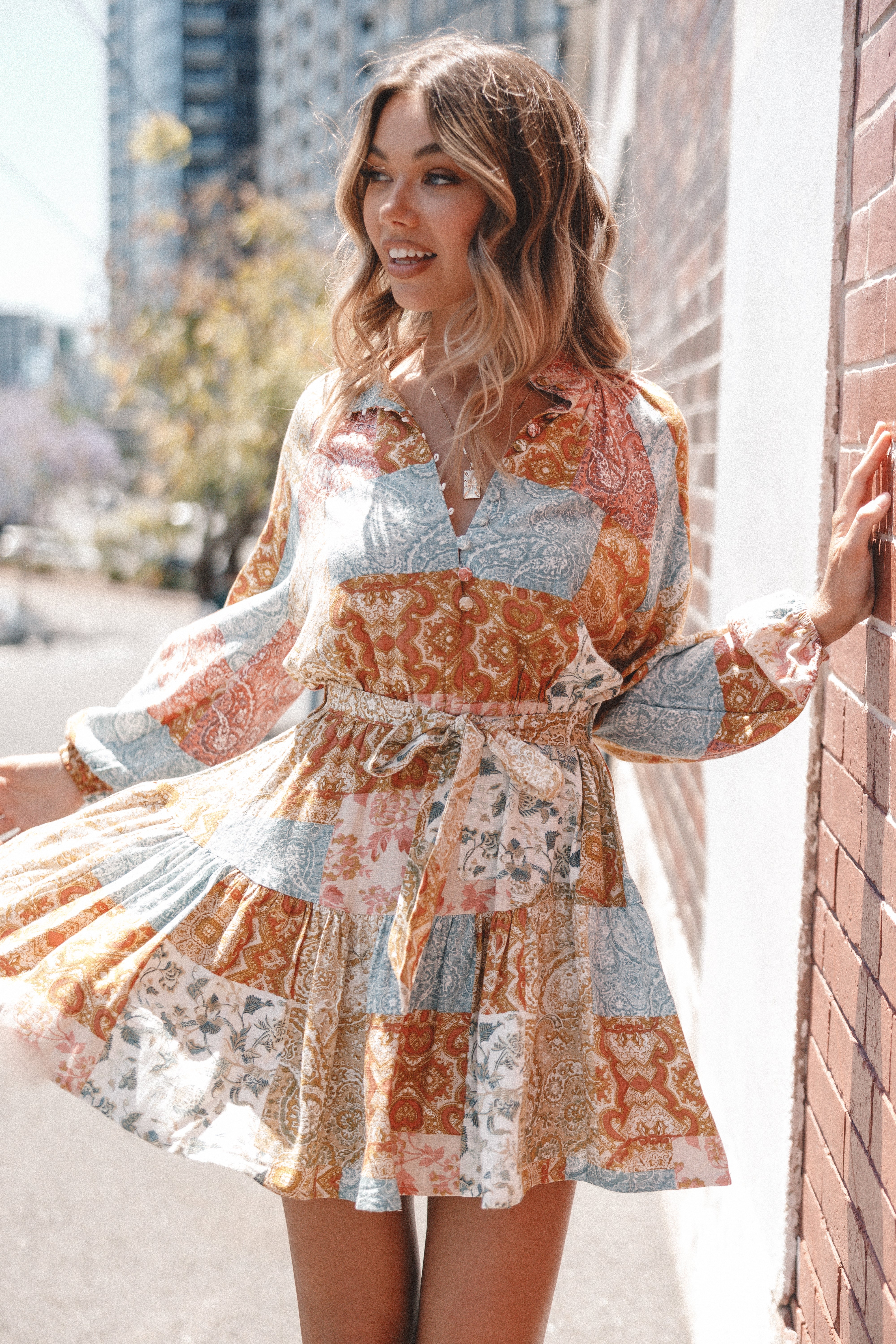 Silante Long Sleeve Mini Dress Maxine