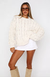 Real Feelings Oversized Knit Sweater Off White